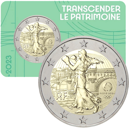 2023 France Paris 2024 Olympic Games 2 Euro BU Coin (3)