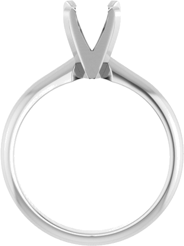 Platinum 6-6.6 mm Round 4-Prong Heavy Solitaire Ring Mounting (2)