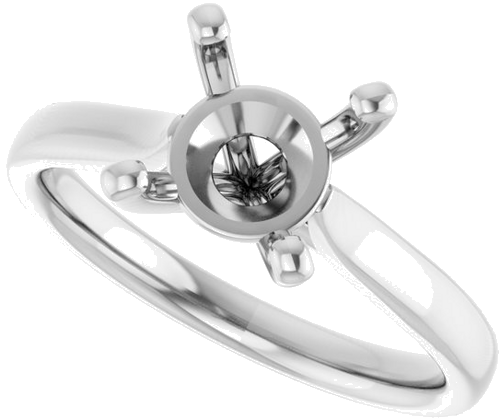 Sužadėtuvių Žiedas „Solitaire“ 950 Platinos Round 8mm (5)