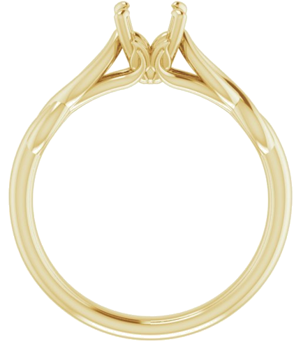 14K Yellow  5.5 mm Round Solitaire Engagement Ring Mounting (2)