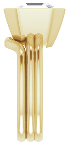 Sužadėtuvių Žiedas „Bezel-Set Solitaire“ 585 Geltonojo Aukso Asscher 10mm (9)