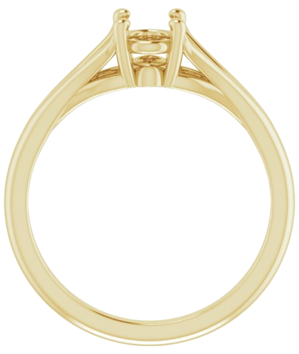 Sužadėtuvių Žiedas „Split Shank“ 585 Geltonojo Aukso Oval 7mm x 5mm (2)