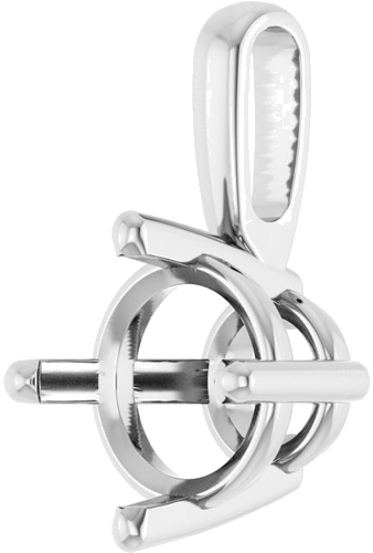 Pakabukas „Solitaire“ 585 Baltojo Aukso Round 6.5mm (2)