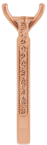 Sužadėtuvių Žiedas „Solitaire“ 585 Rožinis Aukso Oval 10mm x 8mm (4)