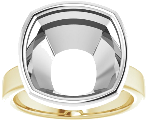 Sužadėtuvių Žiedas „Solitaire“ 585 Baltojo Ir Geltonojo Aukso Cushion 12mm (3)