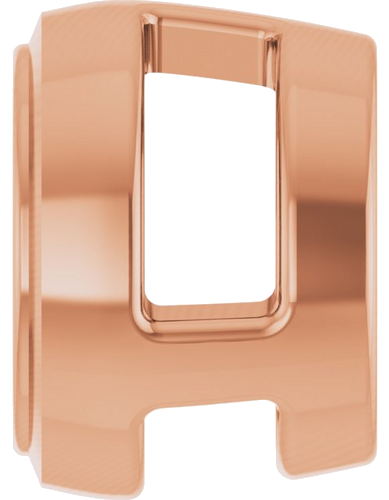 Pakabukas „Round Bezel-Set Slide“ 585 Rožinis Aukso Round 4.4mm (3)