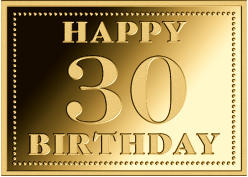 1/1000 oz Happy 30 Birthday 3000 Francs Chad Gold Coin (1)