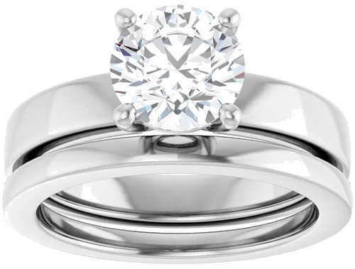 14K White 7.4 mm Round Solitaire Engagement Ring Mounting (8)