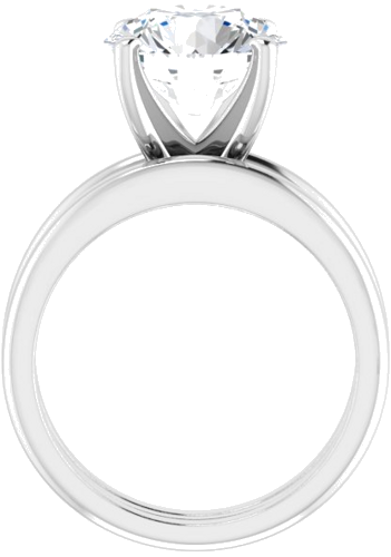 Platinum  10 mm Round Solitaire Engagement Ring Mounting (7)