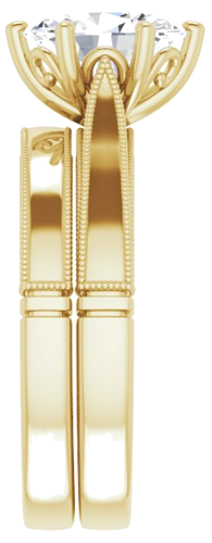 14K Yellow  9x7 mm Oval Solitaire Engagement Ring Mounting (9)