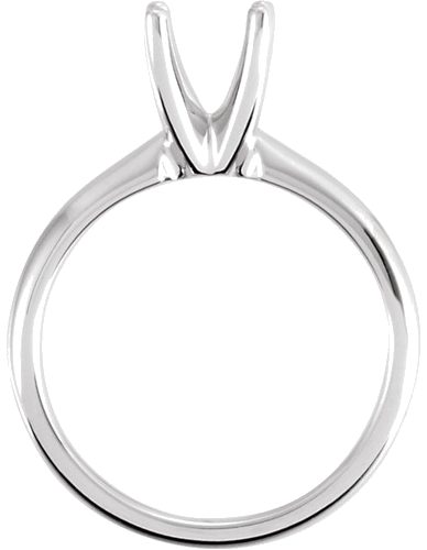 14K White 6.5 mm Round Solitaire Engagement Ring Mounting (2)