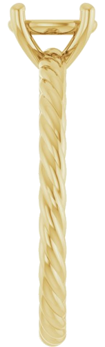 14K Yellow 7x5 mm Oval Solitaire Engagement Ring Mounting (4)