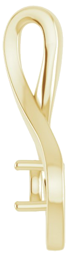 Pakabukas „Infinity-Inspired“ 585 Geltonojo Aukso Round 4.1mm (3)