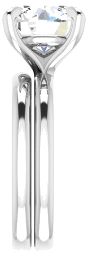 Sužadėtuvių Žiedas „Solitaire“ 585 Baltojo Aukso Round 10mm (9)