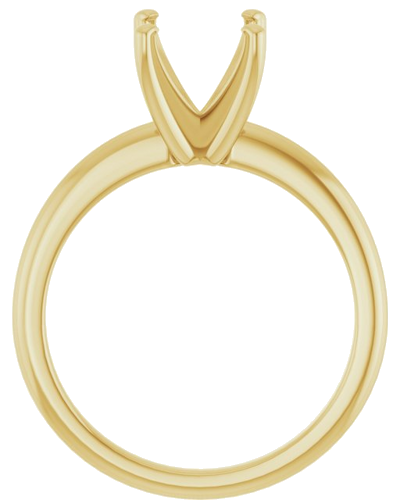 14K Yellow  8.2 mm Round Solitaire Engagement Ring Mounting (2)