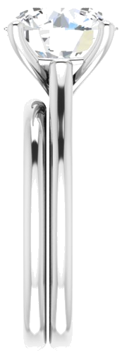Sužadėtuvių Žiedas „Solitaire“ 585 Baltojo Aukso Round 10mm (9)