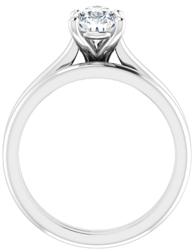 14K X1 White 9x6 mm Pear Solitaire Engagement Ring Mounting (7)