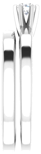 Sužadėtuvių Žiedas „Solitaire“ 417 Baltojo Aukso Round 3.4mm (9)