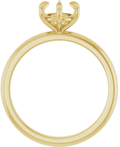 14K Yellow 6.5 mm Round Solitaire Engagement Ring Mounting (2)