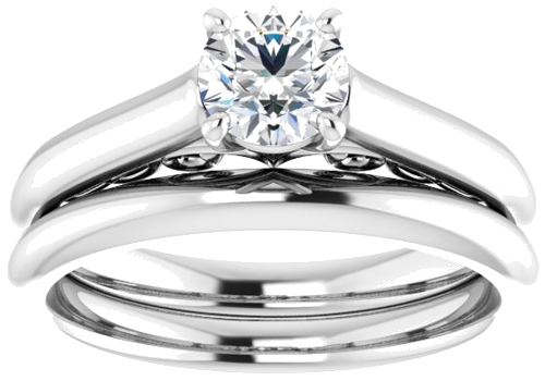 Sužadėtuvių Žiedas „Solitaire“ 950 Platinos Round 5.2mm (8)