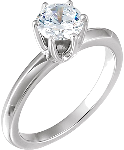 Platinum 8.2 mm Round Tall 6-Prong Solstice Solitaire® Ring Mounting (3)