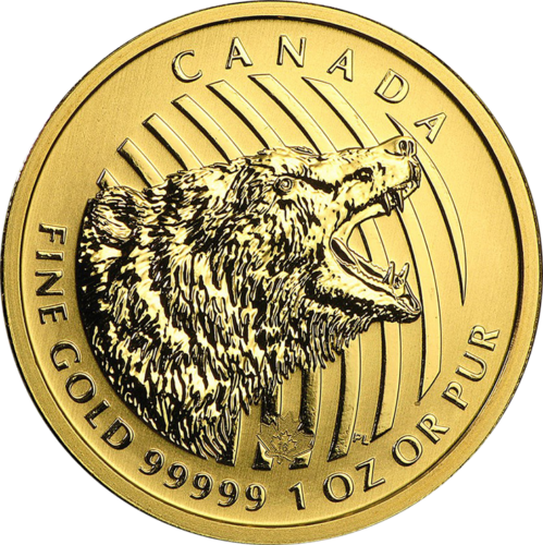 1 oz Grizzly Bear 2016 Canada .99999 Gold Coin (2)