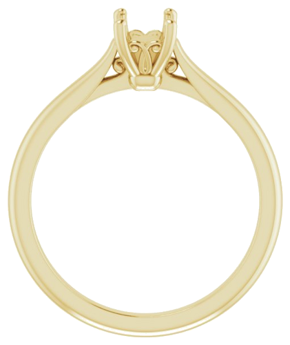 Sužadėtuvių Žiedas „Solitaire“ 585 Geltonojo Aukso Emerald 6mm x 4mm (2)