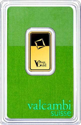 10 g Green Gold investīciju zelta stieņi Valcambi (2)