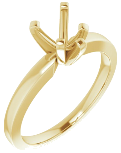 14K Yellow 6x6 mm Heart Solitaire Engagement Ring Mounting (1)