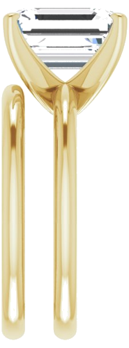 14K Yellow  10x8 mm Emerald Solitaire Engagement Ring Mounting (9)