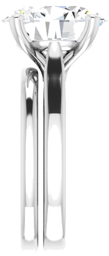 14K White 12x10 mm Oval Engagement Ring Mounting (9)