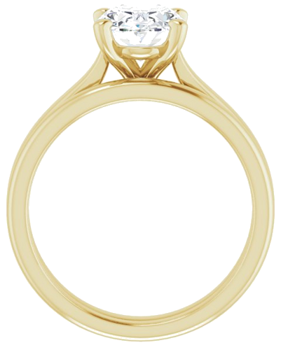 14K Yellow 9x7 mm Oval Engagement Ring Mounting (7)