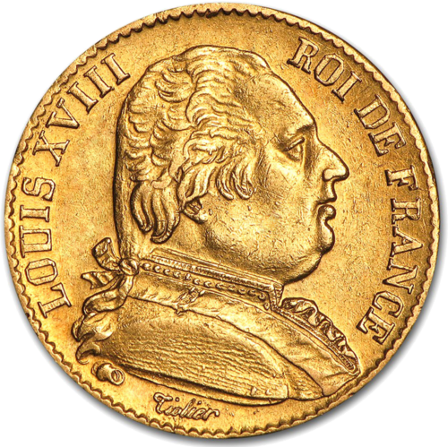 20 Franks Louis XVIII 1814-1815 gold coin Kingdom of France (1)