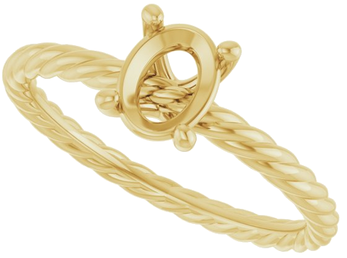 Sužadėtuvių Žiedas „Solitaire“ 585 Geltonojo Aukso Oval 7mm x 5mm (5)