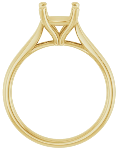 14K Yellow 7 mm Cushion Engagement Ring Mounting (2)