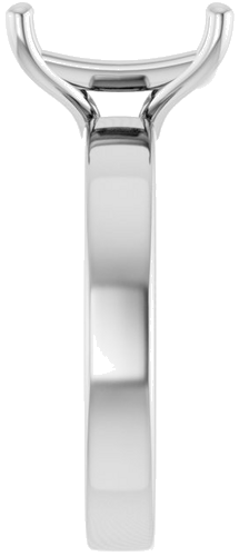 Sužadėtuvių Žiedas „Solitaire“ 14k white gold Emerald 10mm x 8mm (4)