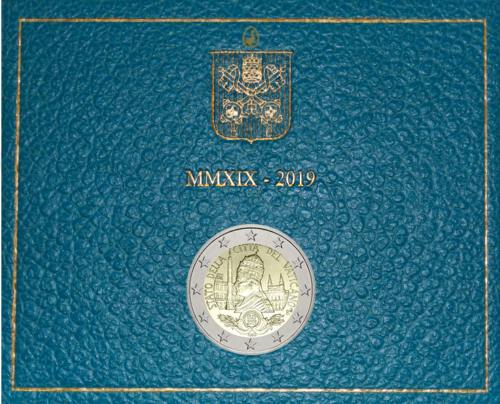 2019 г. Монета от 2 евро по случай 90-годишнината на Ватикана (2)