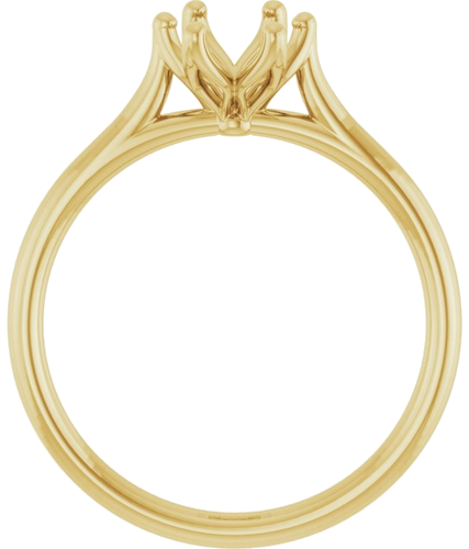 14K Yellow 8x6 mm Oval Engagement Ring Mounting (2)