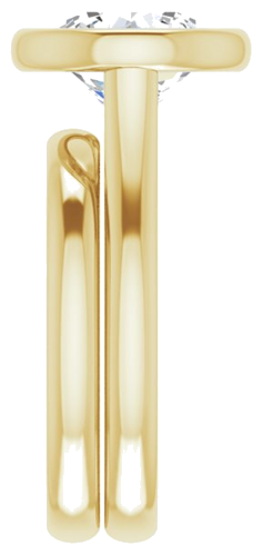 18K Yellow 9.4 mm Round Solitaire Engagement Ring Mounting (9)