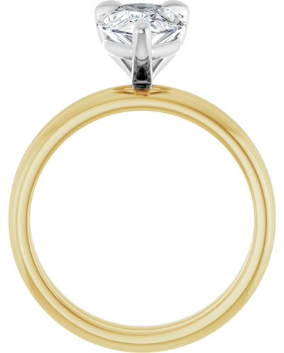 Sužadėtuvių Žiedas „Solitaire“ 585 Baltojo Ir Geltonojo Aukso Pear Shape 10mm x 7mm (7)