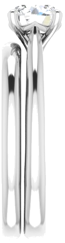 14K White 6 mm Round Solitaire Engagement Ring Mounting (9)