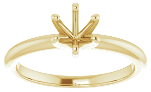 14K Yellow 5.5 mm Round Solitaire Engagement Ring Mounting (3)