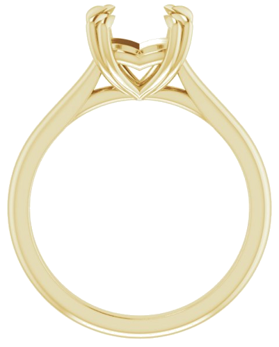 Sužadėtuvių Žiedas „Solitaire“ 585 Geltonojo Aukso Cushion 8mm (2)