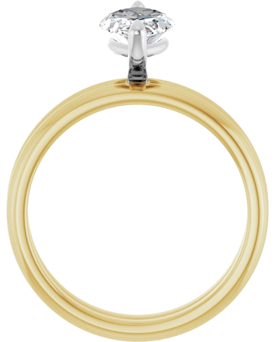 Sužadėtuvių Žiedas „Solitaire“ 585 Baltojo Ir Geltonojo Aukso Marquise 12mm x 6mm (7)