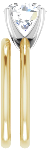 14K Yellow   White  9 mm Round Solitaire Engagement Ring Mounting (9)