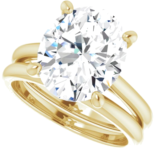 Sužadėtuvių Žiedas „Solitaire“ 585 Geltonojo Aukso Oval 12mm x 10mm (10)