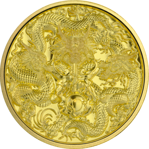 3 oz Triple dragons 2022 Tchad 15000 Francs silver coin (2)