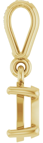 Pakabukas „Accented“ 585 Geltonojo Aukso Oval 7mm x 5mm (3)