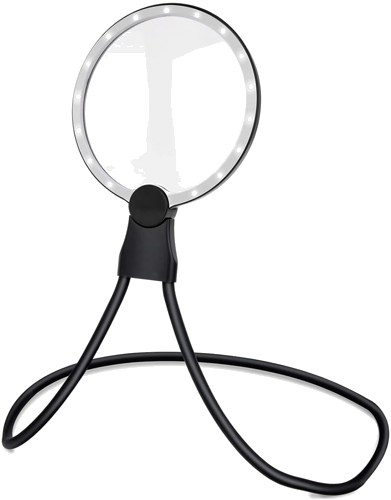 Лупа с LED подсветкой и выдвижным объективом 2x (1)