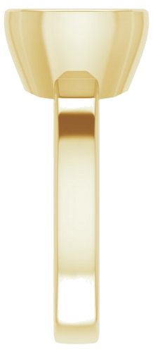 18K Yellow 9 mm Cushion Solitaire Engagement Ring Mounting (4)